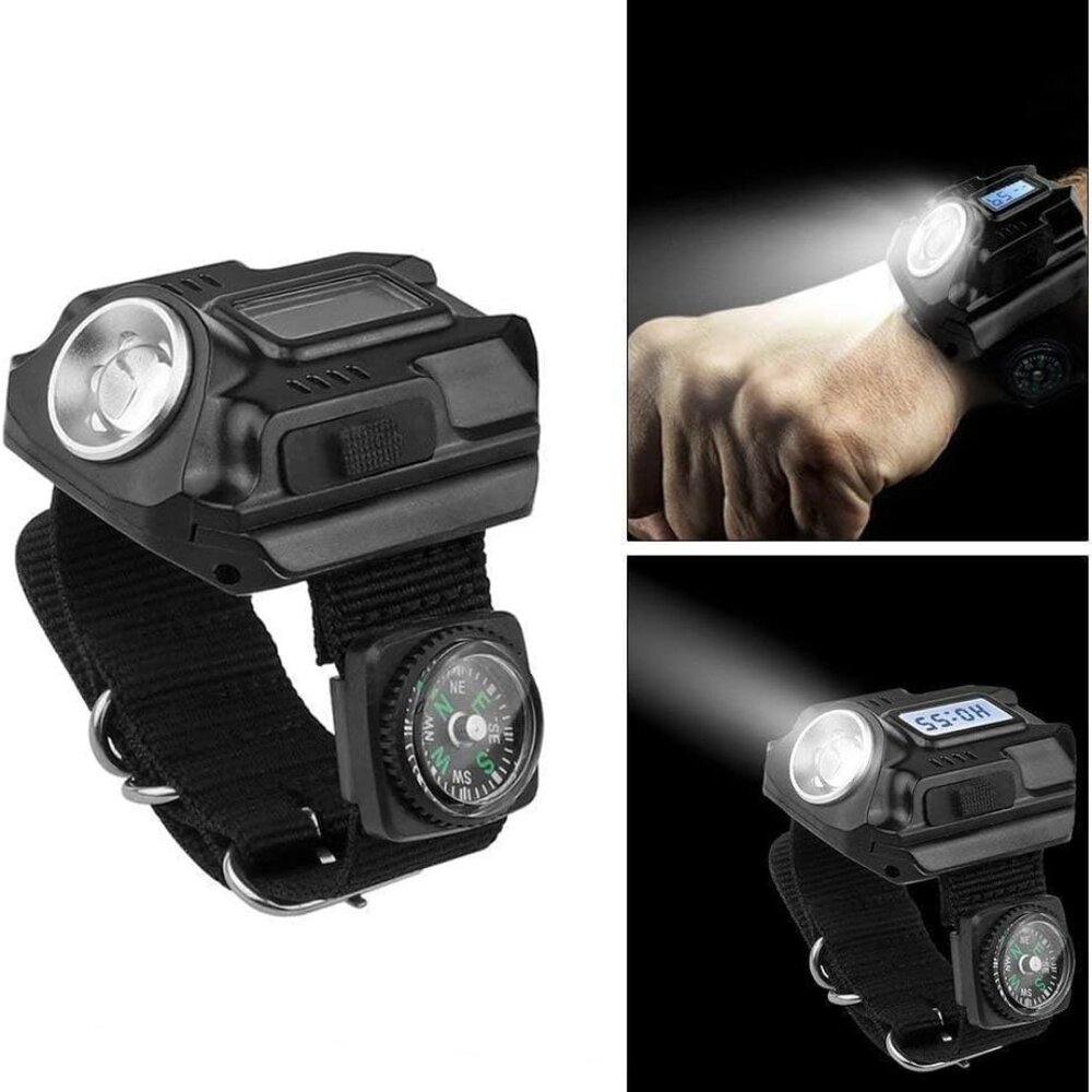 Tactical Wrist Light Flashlight Portable Rechargeable1 Pack(Any Color)